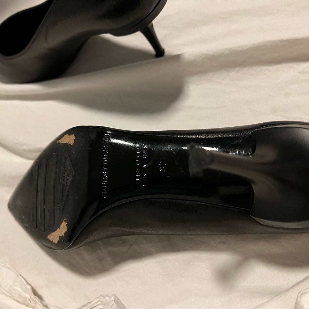 Gianmarco Lorenzi CLASSIC BLACK  Leather Pumps 6.5 37 - Picture 3 of 9